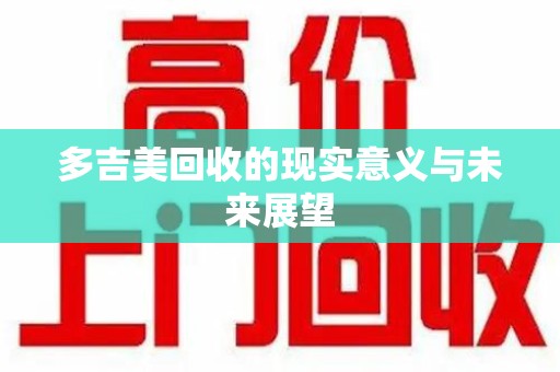 北京多吉美回收的现实意义与未来展望