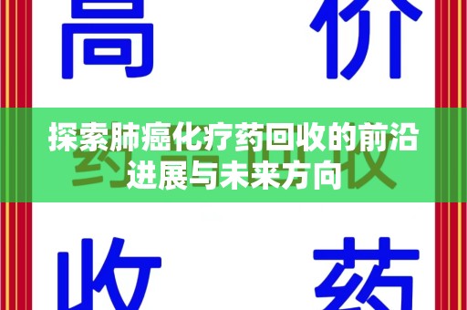 北京探索肺癌化疗药回收的前沿进展与未来方向